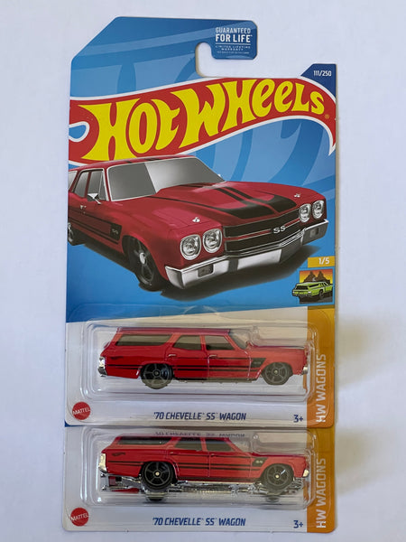 HOTWHEELS ‘70 CHEVELLE SS WAGON RED